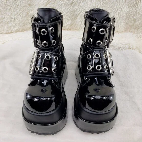 Bear 104 Platform Ankle Boots Goth Punk Rave Posh - Picture 4 of 16